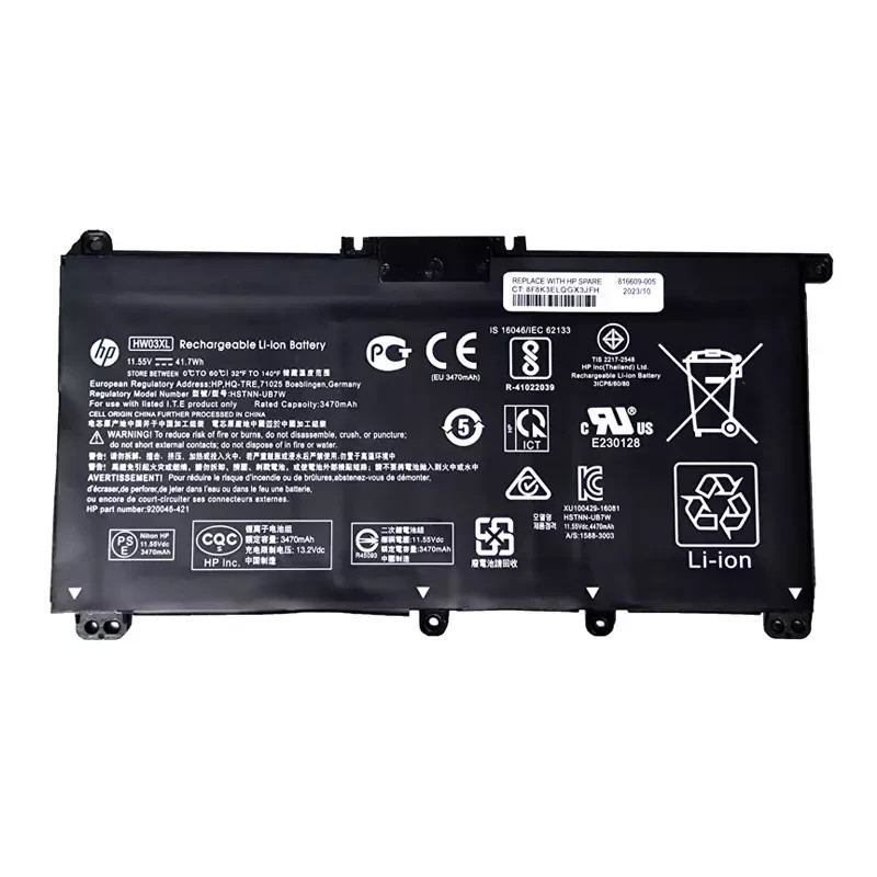 Genuine OEM HW03XL Battery for HP 11.34V 41.04Wh 3440mAh HW03XL L97300-005 New