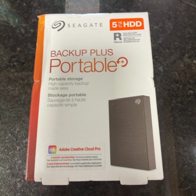 SEAGATE BACK UP PLUS  PORTABLE DRIVE 5TB (G4P003605)