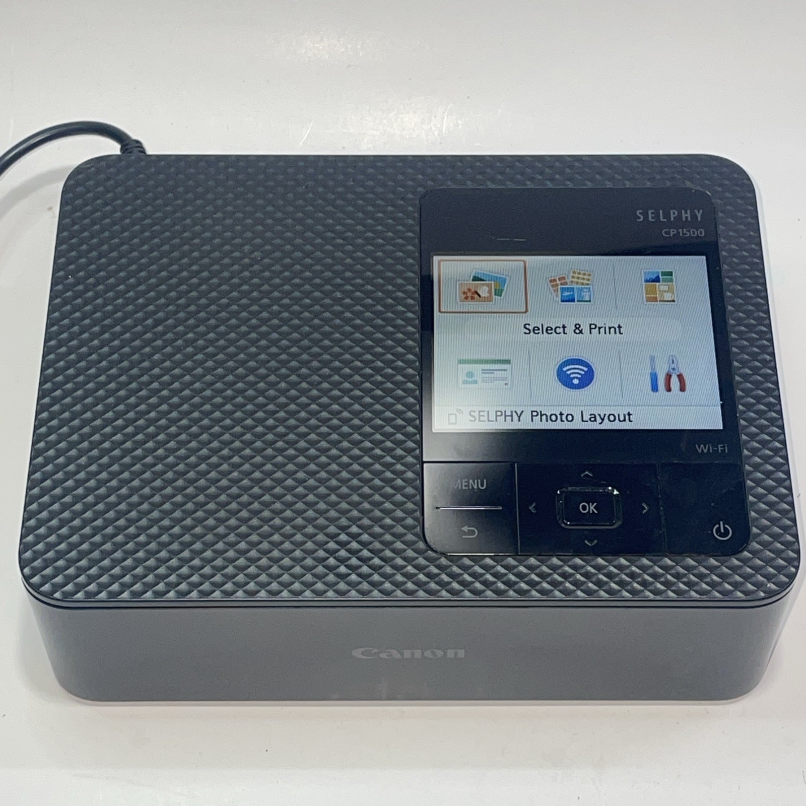 Canon Selphy CP1500 Wireless Compact Photo Printer WiFi 4x6 No Power Cable Works