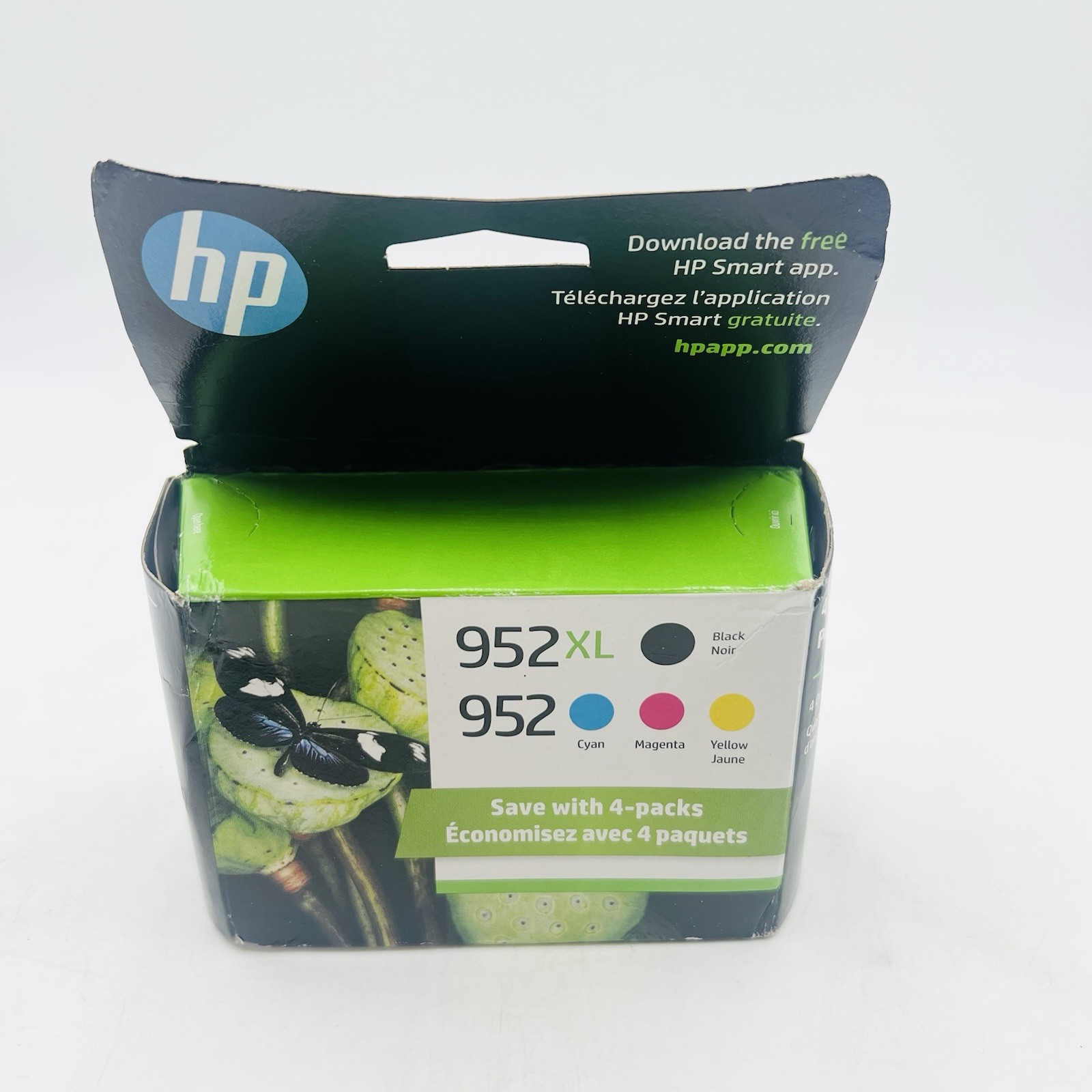 HP 952XL Black & 952 Color Ink N9K28AN Combo 4 Pack Exp: 01/2027 (New Sealed)