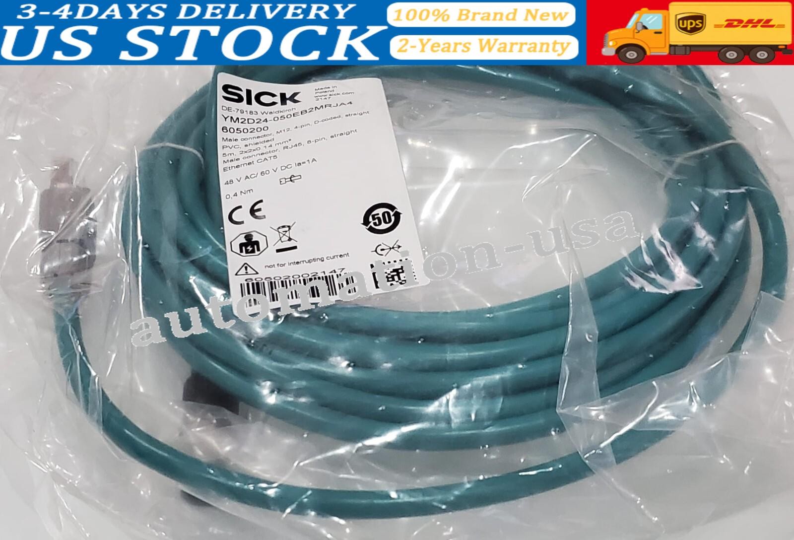 1pc NEW Replacement Network cable SICK YM2D24-050EB2MRJA4 6050200 5M