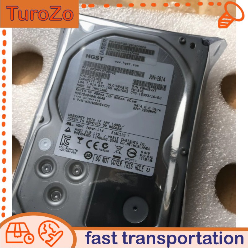 HGST Ultrastar HUS724040ALA640 7200RPM 4TB 64MB 3.5" Enterprise Hard Drive