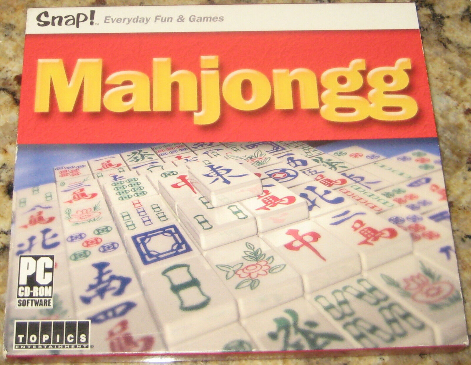 Mahjongg Snap PC CD-ROM Computer Game with Slipcover. VG++