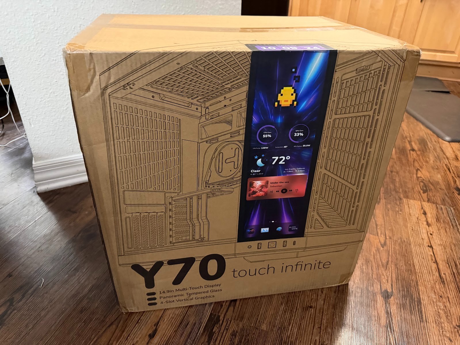 HYTE Y70 Touch Infinite Black & Red Dual Chamber ATX Case | New Factory Sealed