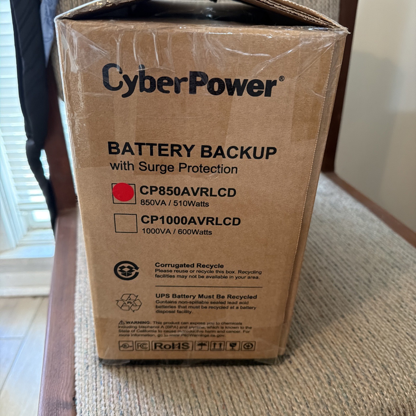 CyberPower Intelligent LCD CP850AVRLCD 850 VA/510W 9 x 5-15R Mini-Tower UPS