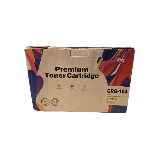 2pk Black Premium Toner Cartridge CRG-104 EZink Expires 28/04/2025 New Open Box