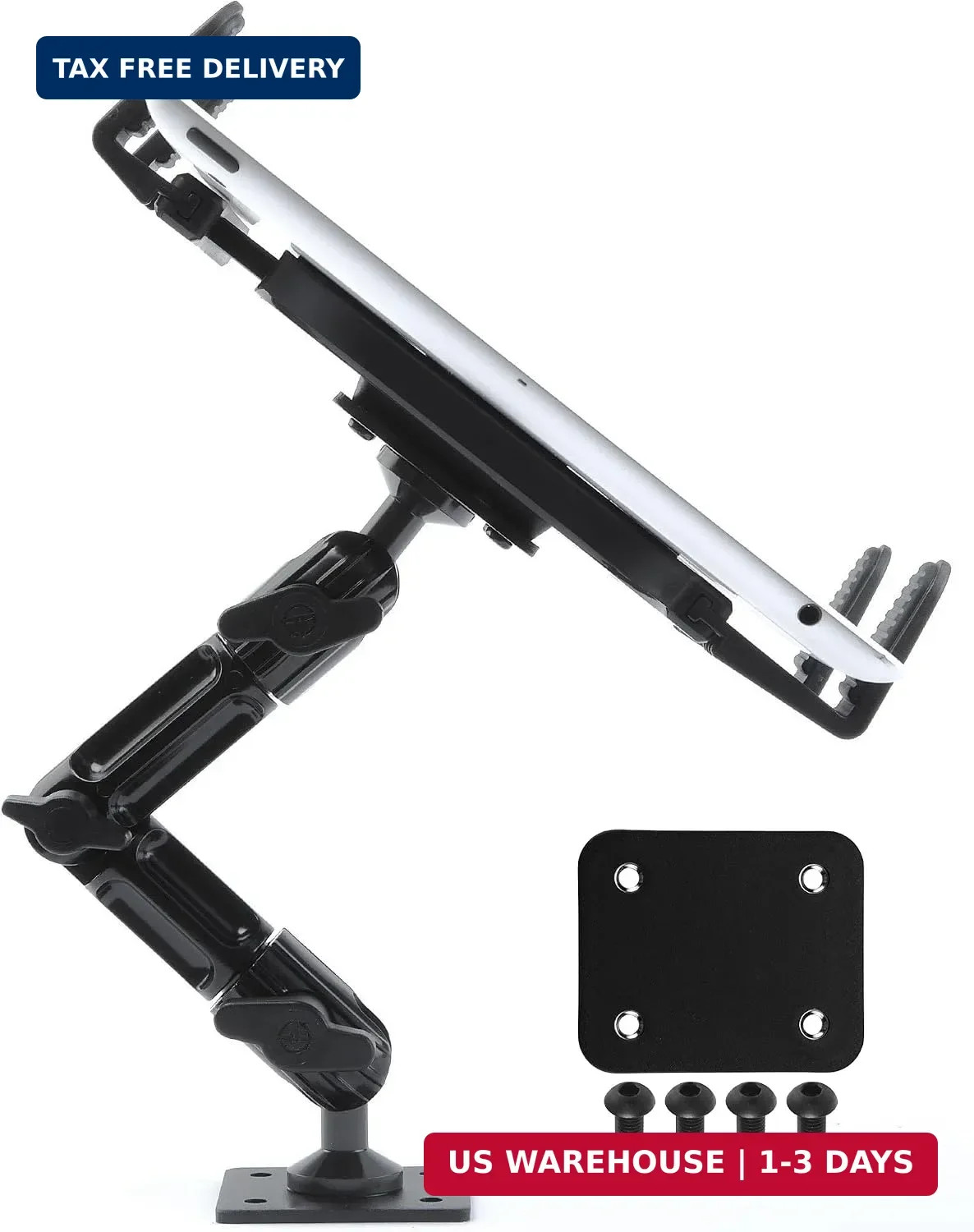 Industrial Metal Drill Base Tablet Mount [Enduro Series] - iPad Holder for Wall