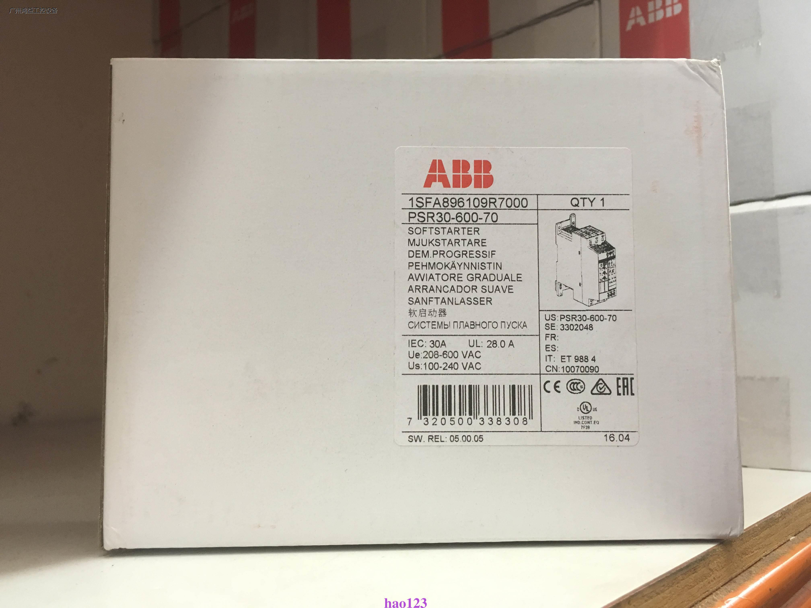 One ABB PSR30-600-70 PSR3060070 Soft Starter New DHL or FedEx