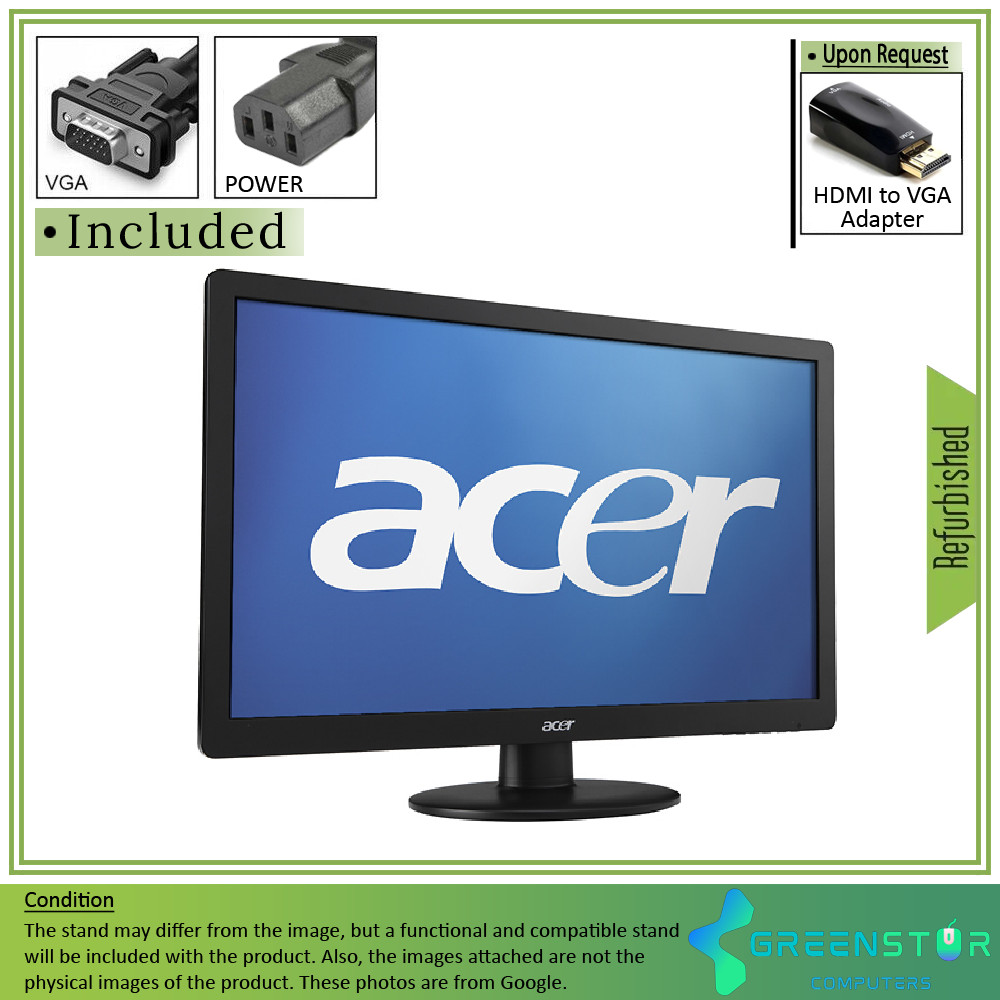 Acer S200HL Abd 20" Widescreen  1920x1080 FHD LED Backlight Flat TN LCD Monitor