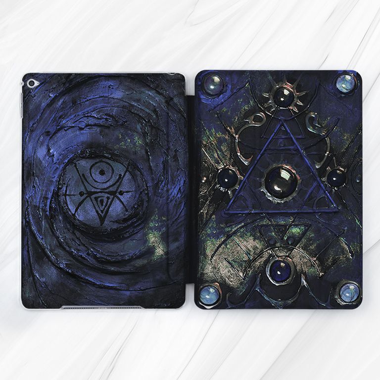 Dark Gothic Magic Occult Book Case For iPad A16 10.9 10.2 Air 11 Pro 11 Mini A17