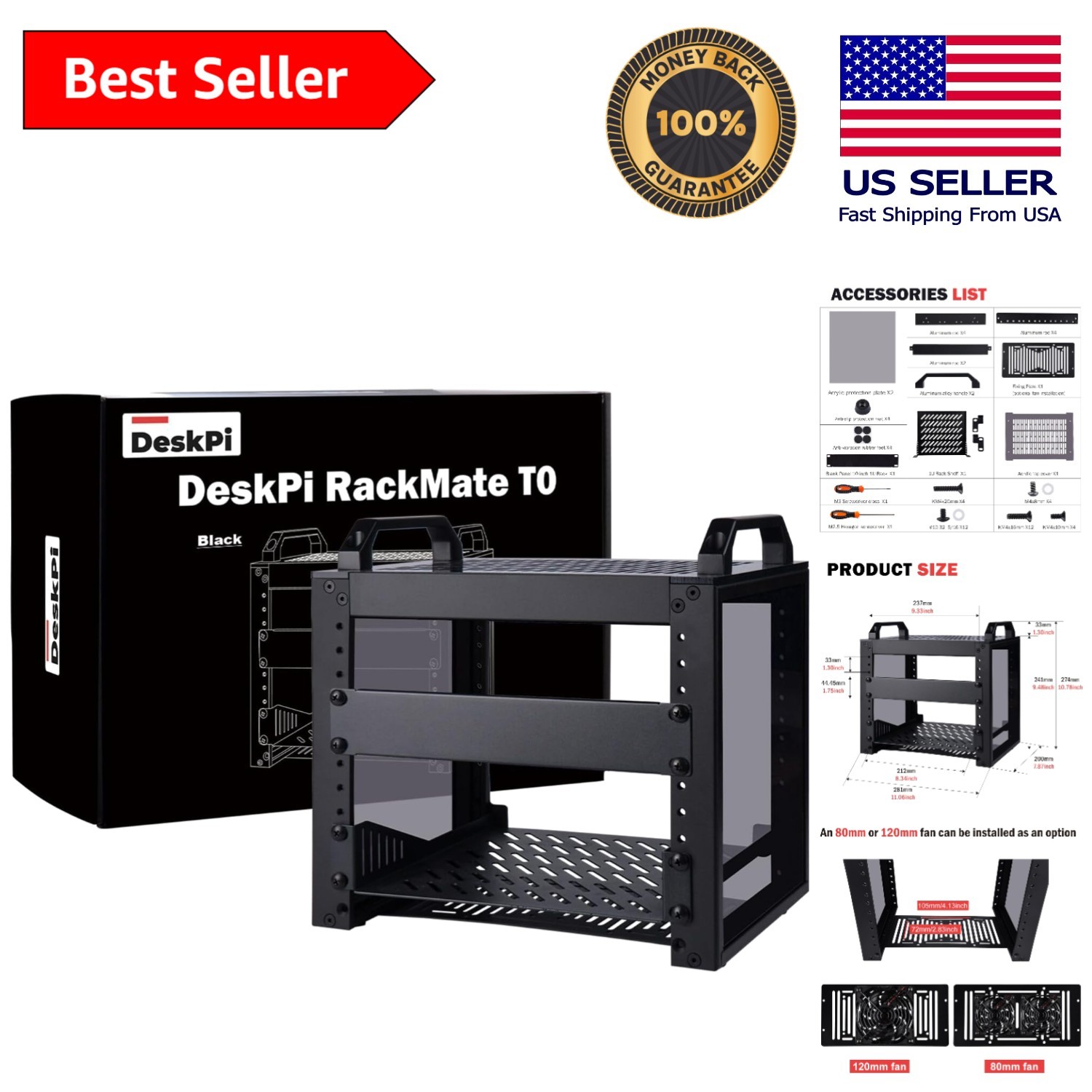 Compact 4U Mini Server Rack - 10 Inch Wide for Network & Audio Equipment