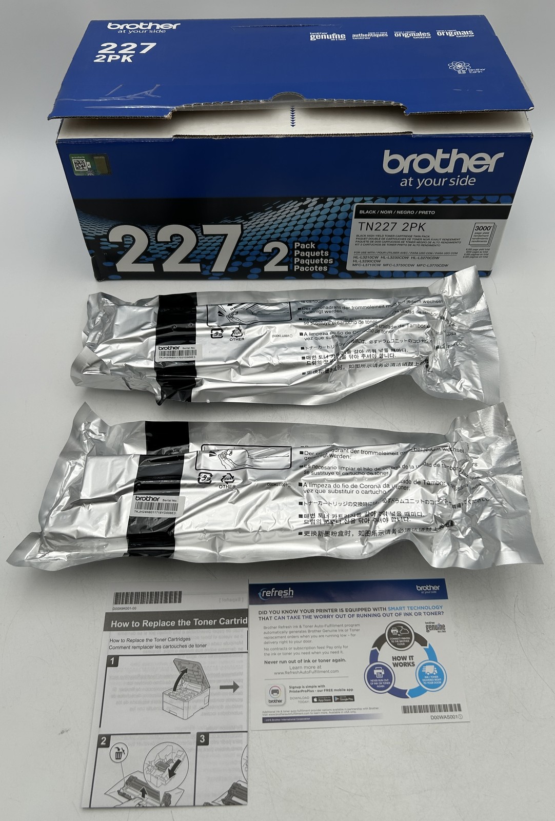 Brother TN227 2PK High Yield Toner Black