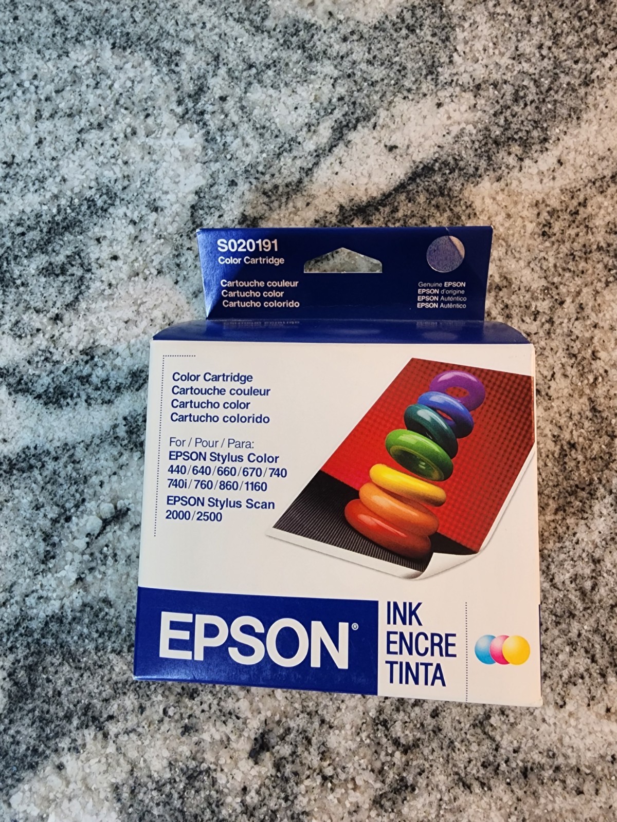 Genuine Epson S020191 Color Ink Cartridge Sealed Exp 07 2003