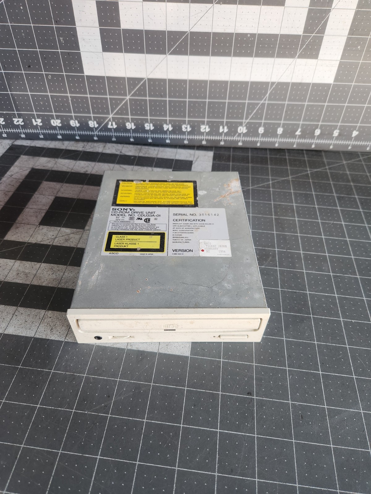 Sony CD-ROM Drive Unit CDU33A-01 Vintage 1994  - Untested