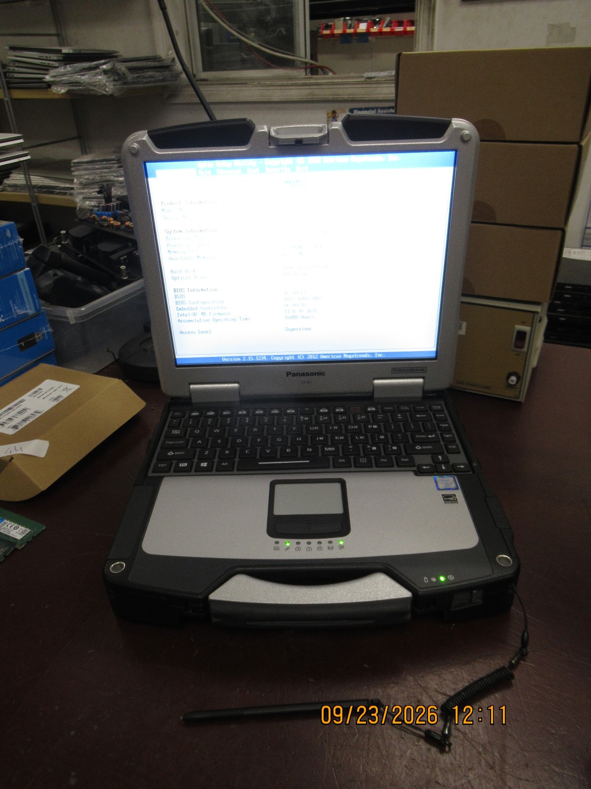 Panasonic CF-31 Toughbook  i7-7600 16GB 1TB SSD Touch Linux Laptop w/AC Hr:16880