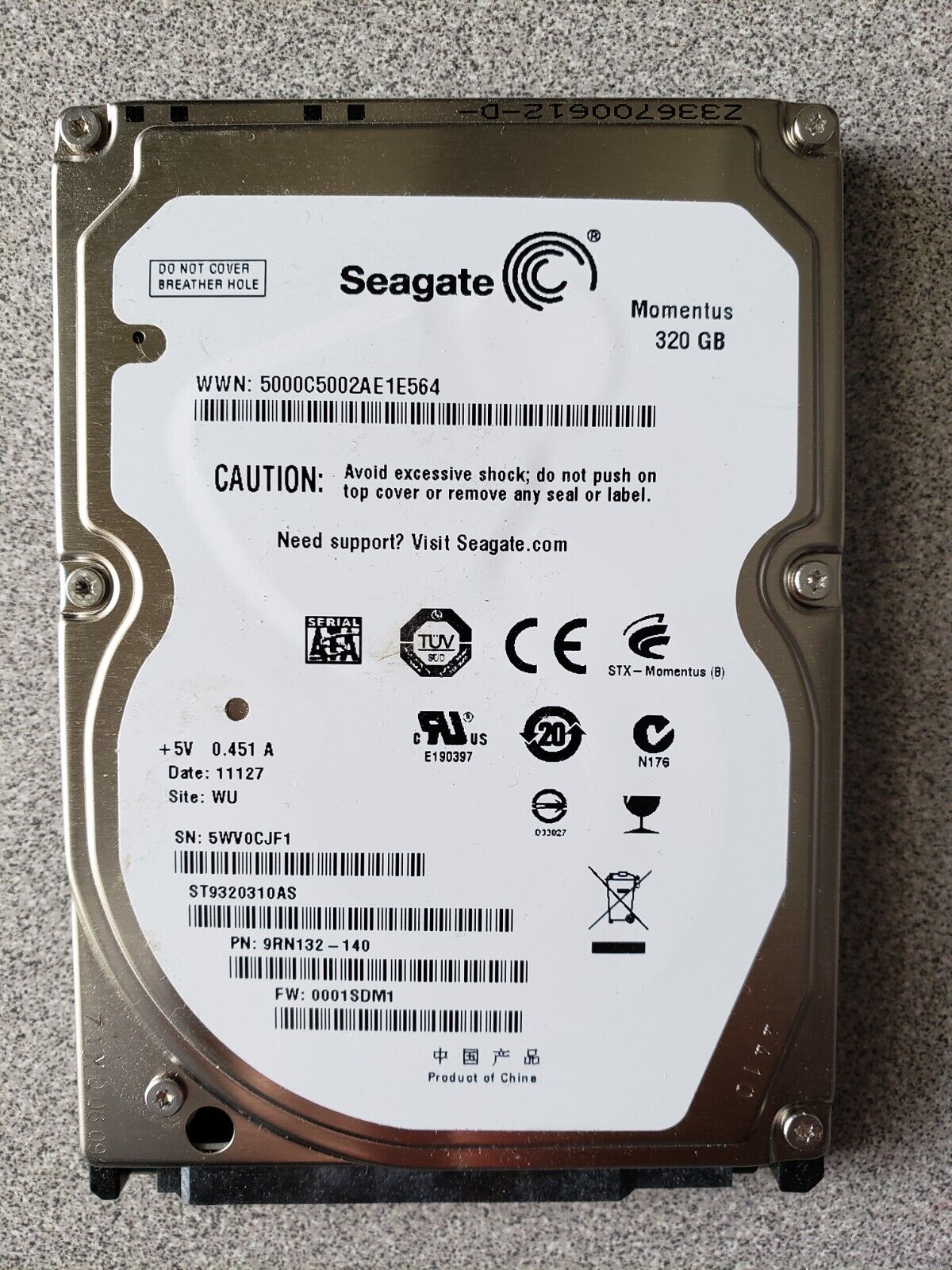 Seagate Momentus ST9320310AS 320GB SATA 2.5