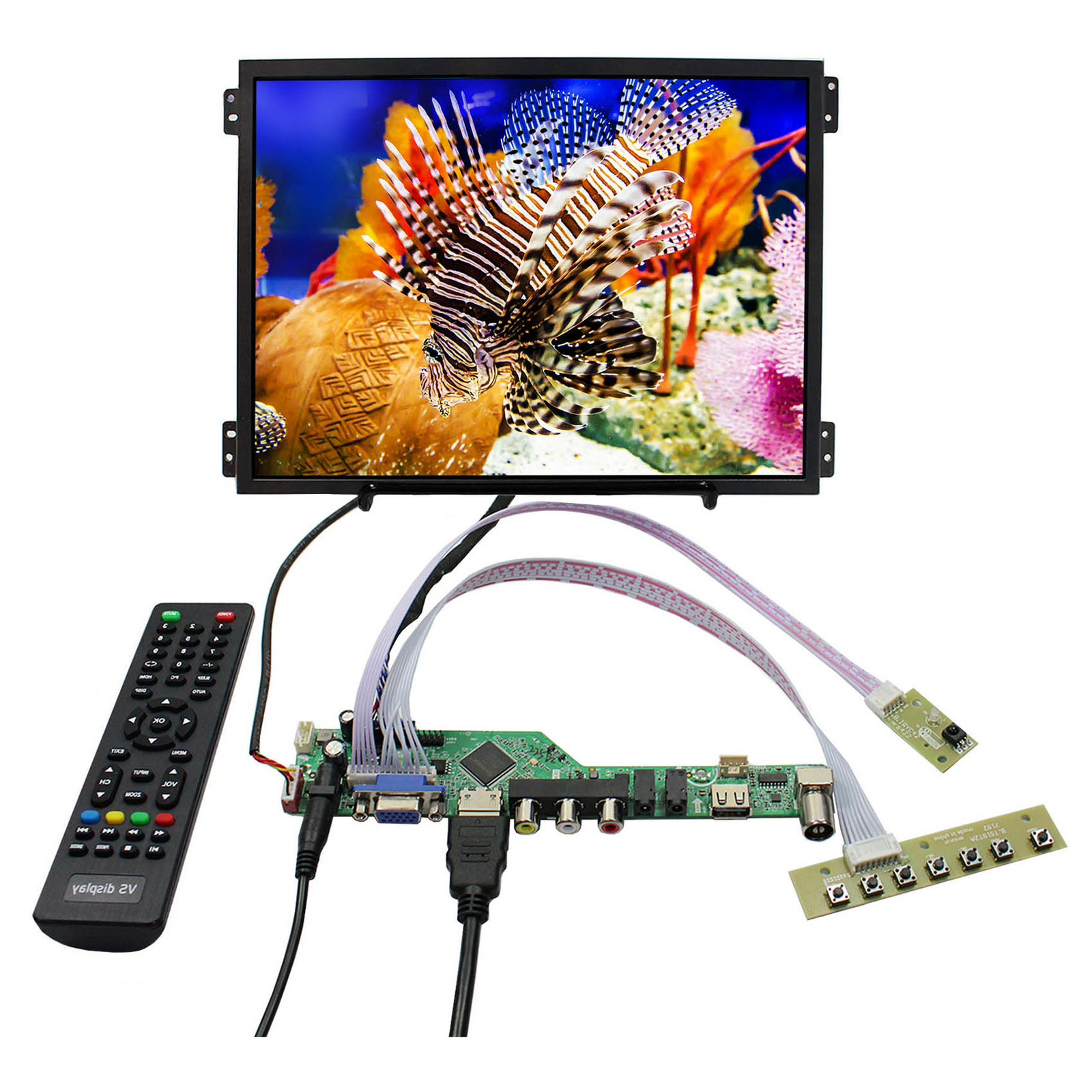 HDVGA AV USB   LCD Controller Board 10.4 in 1024x768 IPS LCD 600nit