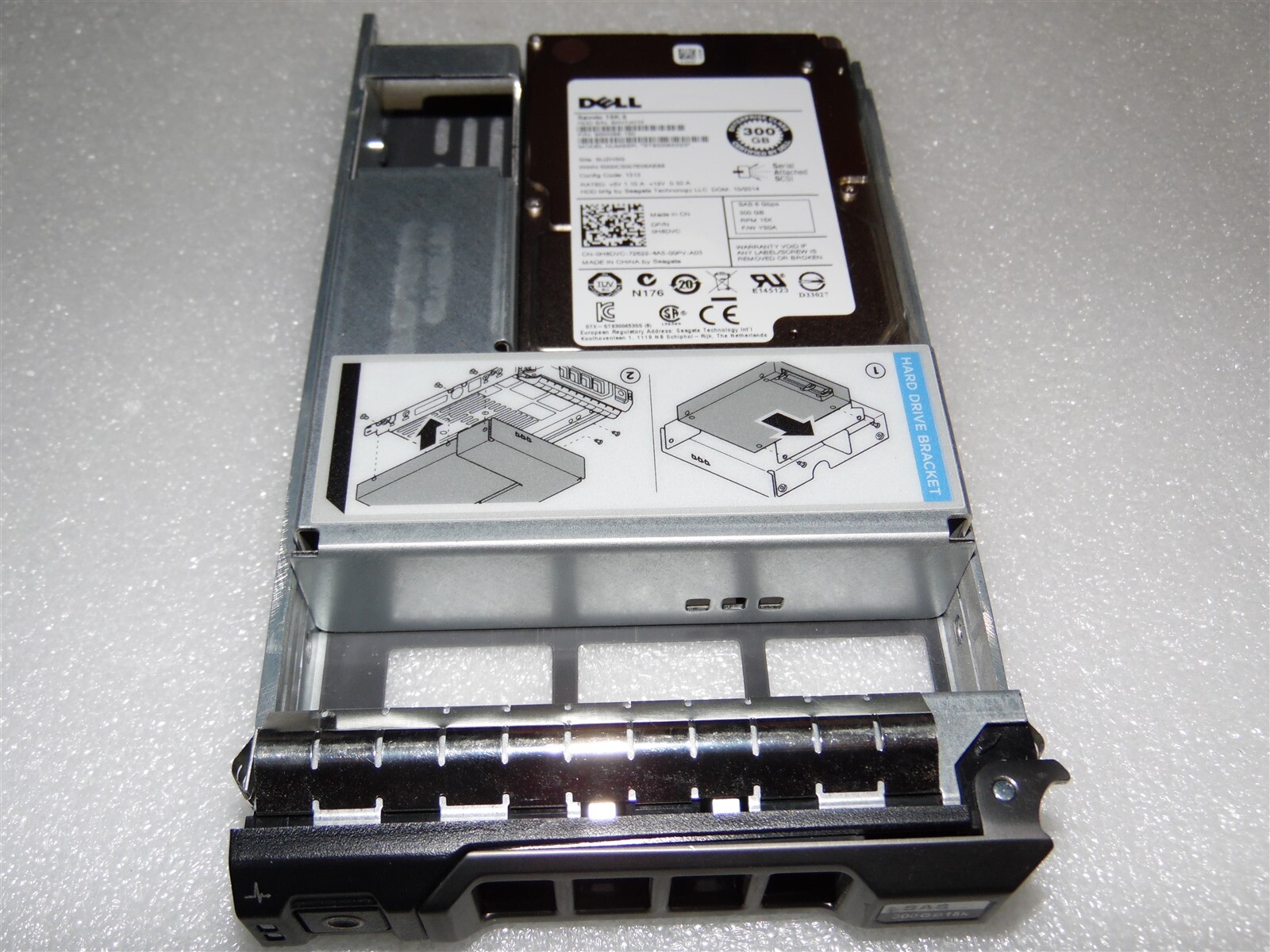 300GB 15K 6G 2.5" 3.5" DELL HDD SAS GEN 12 13 SERVER POWEREDGE POWERVAULT 6WC9D