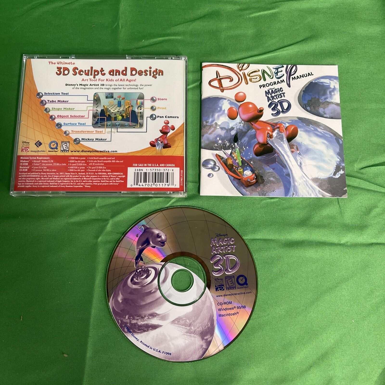 Disney Magic Artist 3D Computer Software PC Win 95 98 MAC 8.6