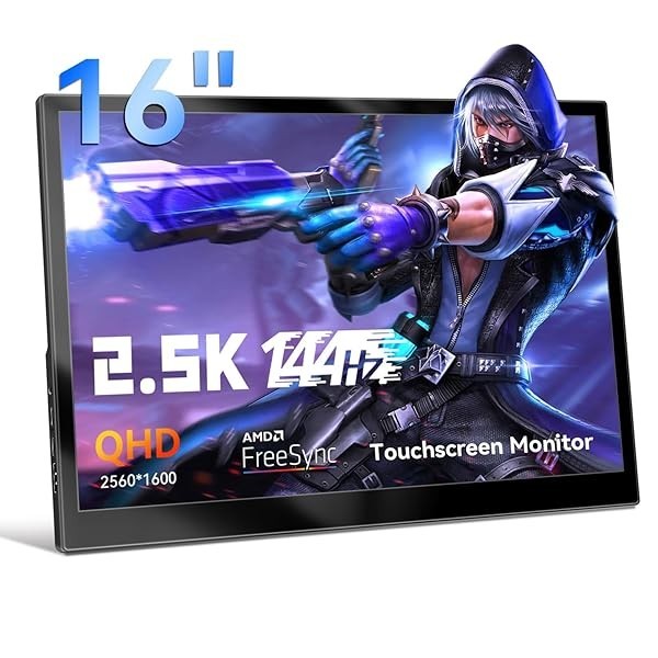 Touchscreen Portable Gaming Monitor 16 Inch QHD 2.5K(2560x1600) Monitor...