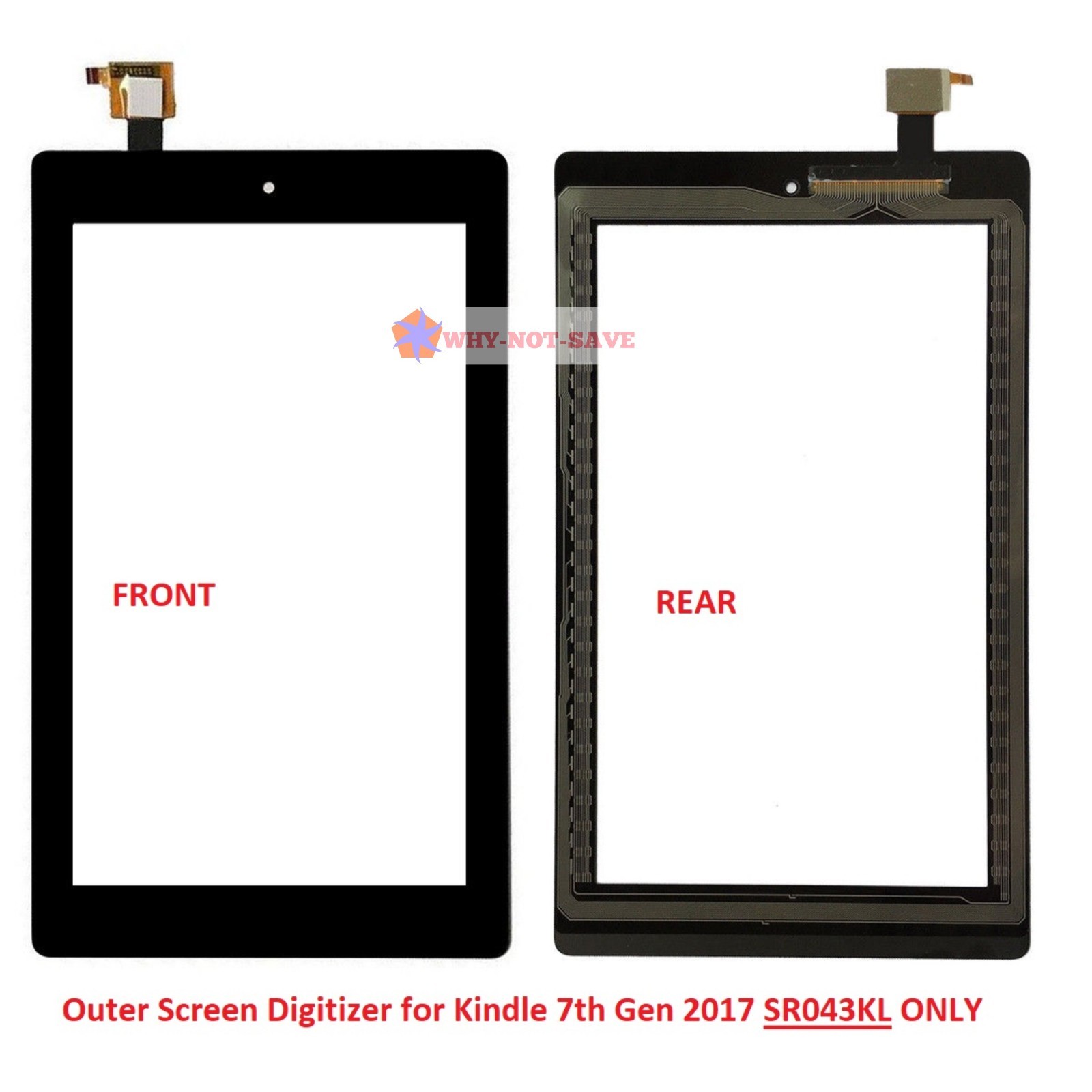 Touch Glass screen Digitizer Replacement for Amazon Kindle Fire 7TH Gen SR043KL