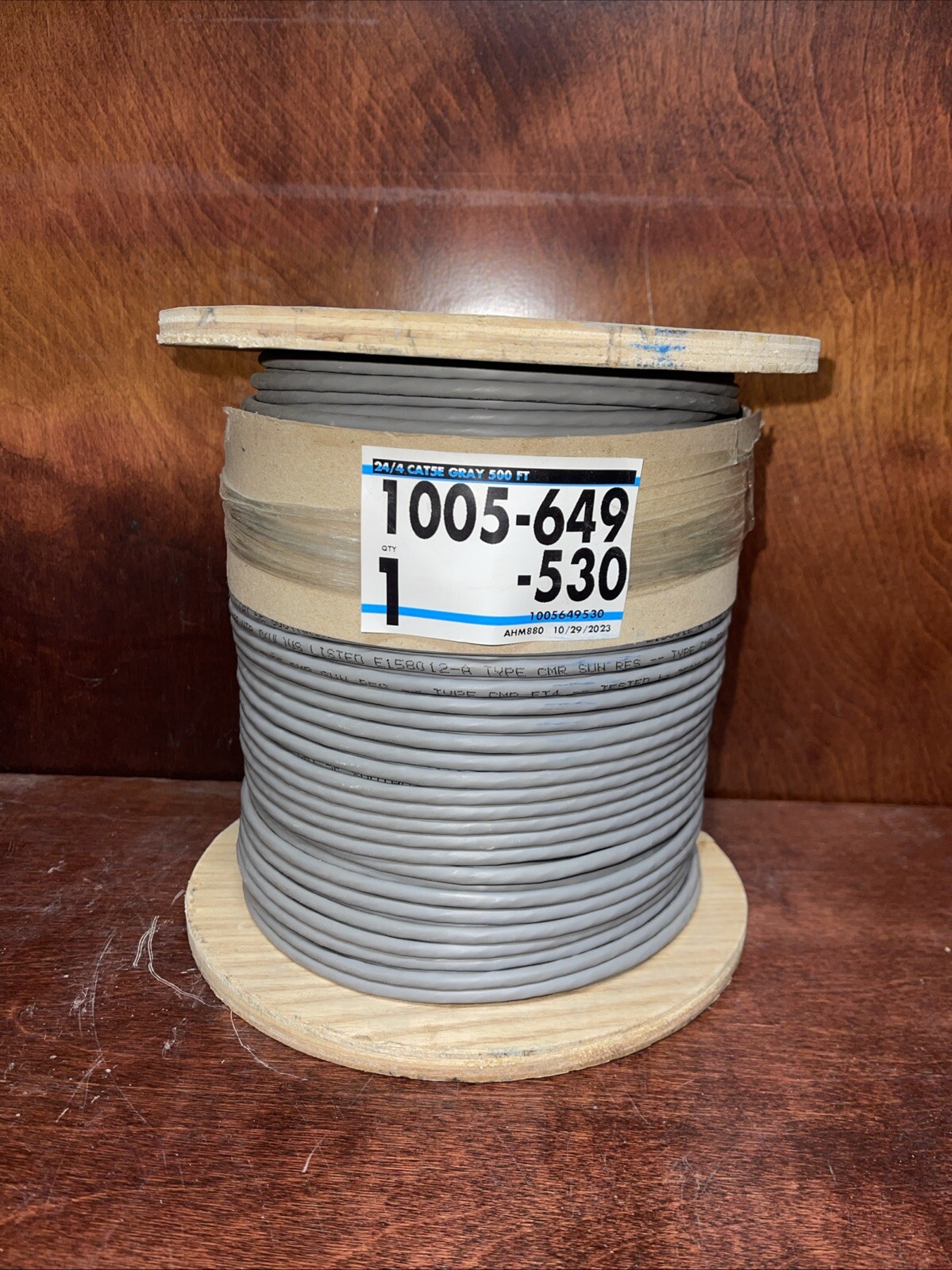 Southwire Signal 24/4P  GY CMR  CAT5E Cable - gray 500'