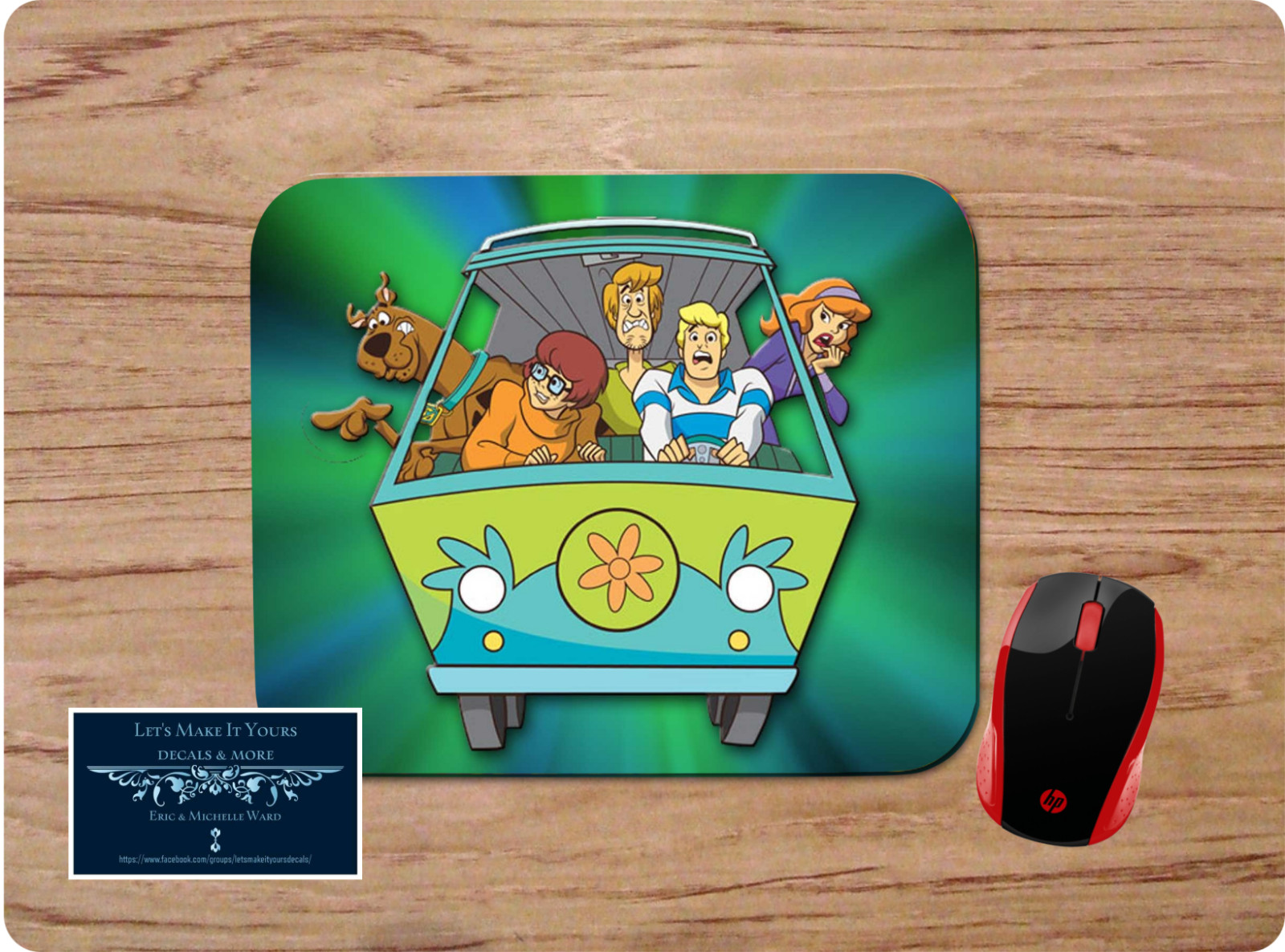 SCOOBY DOO MYSTERY MACHINE CUSTOM NONSLIP DESK MAT MOUSE PAD HOME SCHOOL GIFT