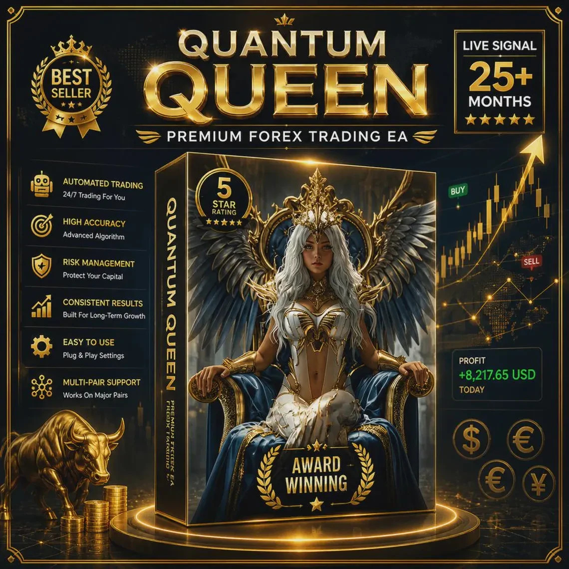 Quantum Queen EA MT5 | XAUUSD Gold Trading Robot | Forex Expert Advisor