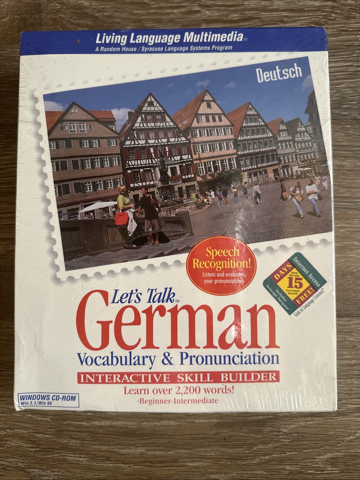 Vintage German Language Learning Software CD-ROM Sealed Windows 3.1 Living