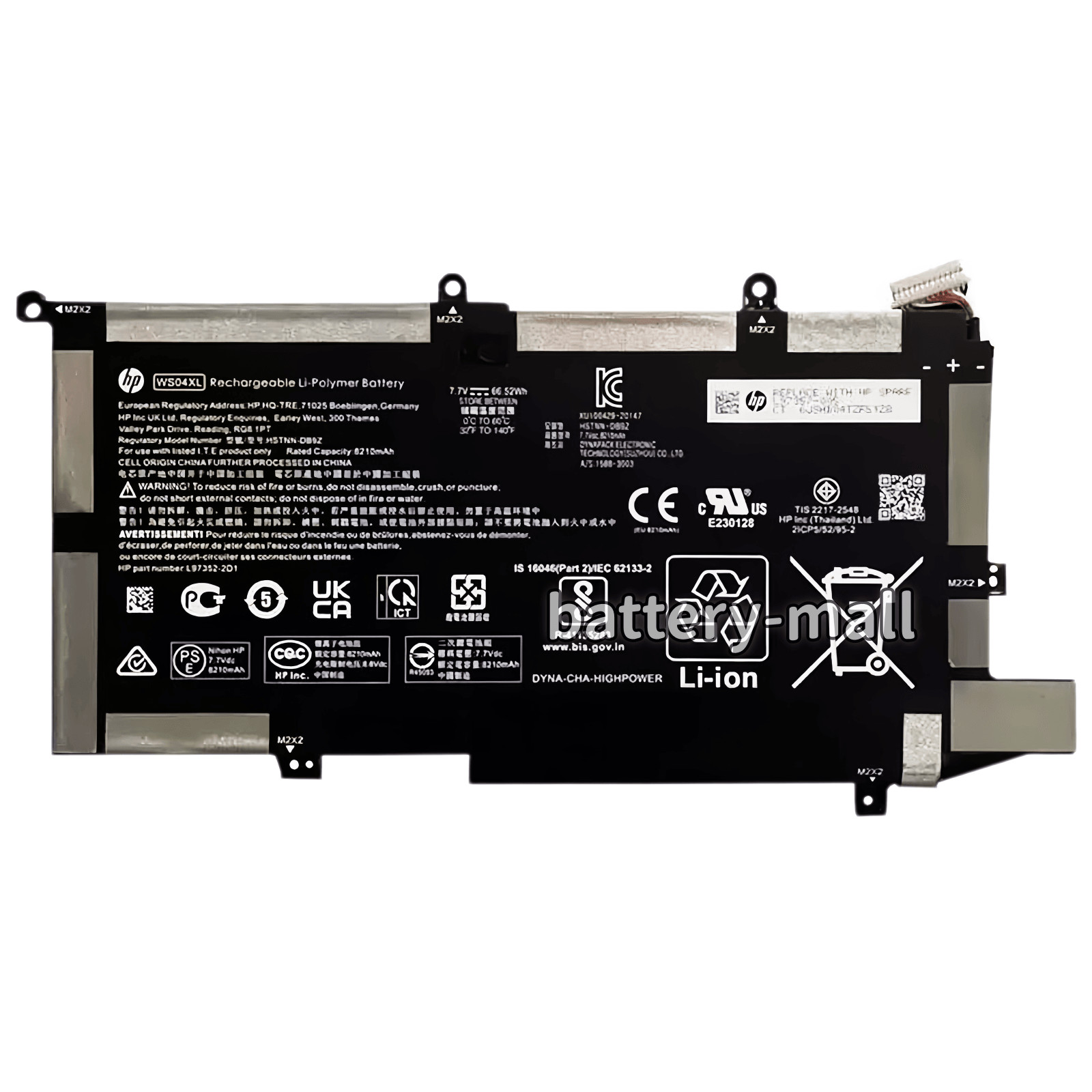 Genuine 66.52Wh WS04XL Battery for HP Spectre X360 14-EA HSTNN-DB9Z L97357-005