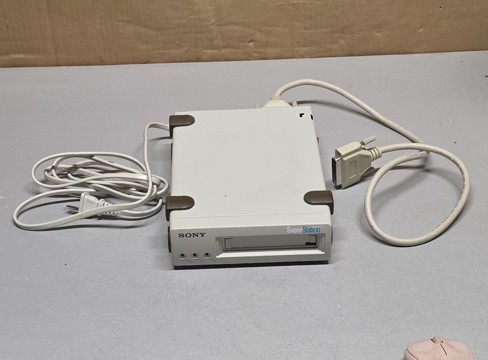 Sony SuperStation SS-EXT External Data Streamer Tape Drive Parallel Port