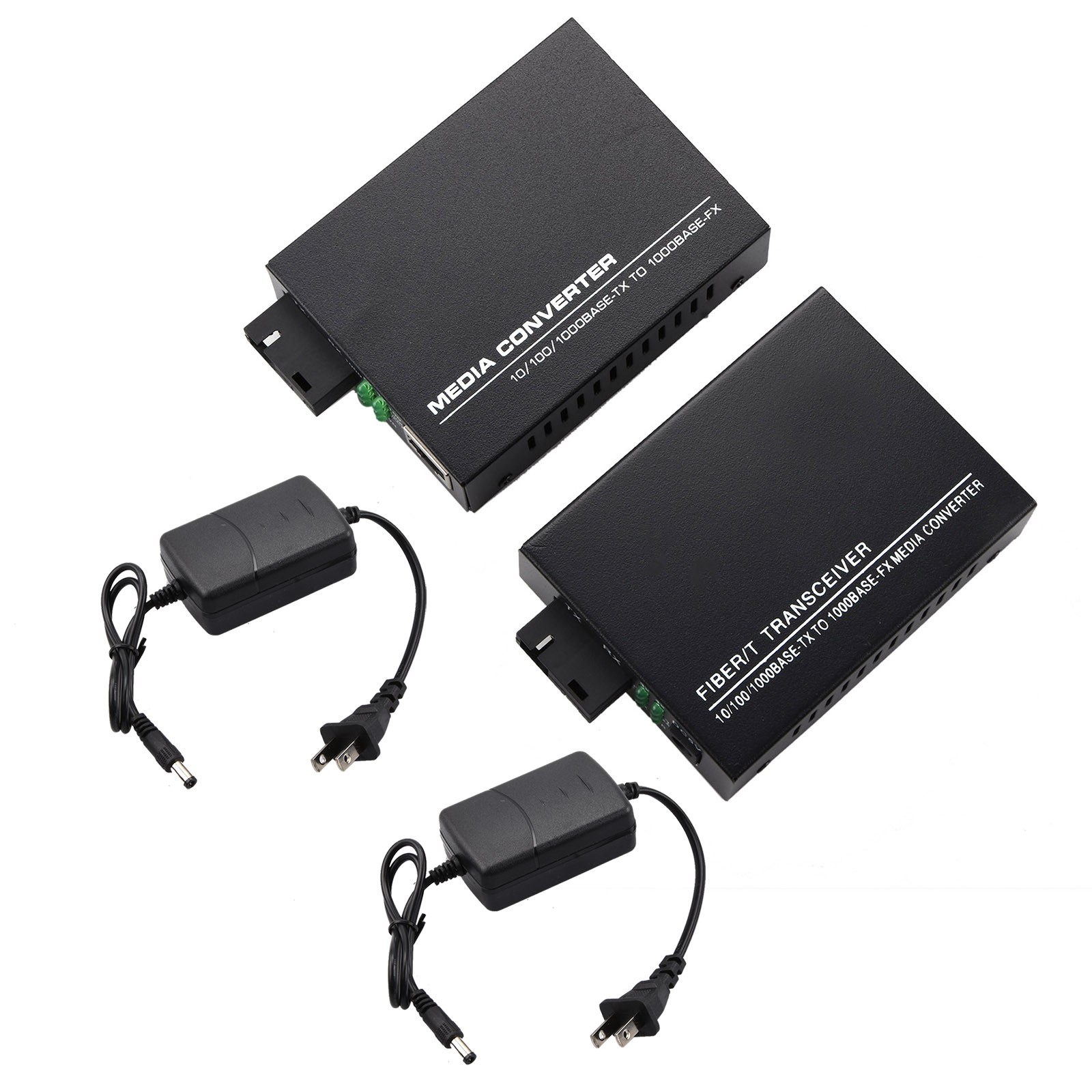 10/100/1000M Ethernet to Fiber Optic Media Converter 4 RJ45 & 1 SC fiber Port h