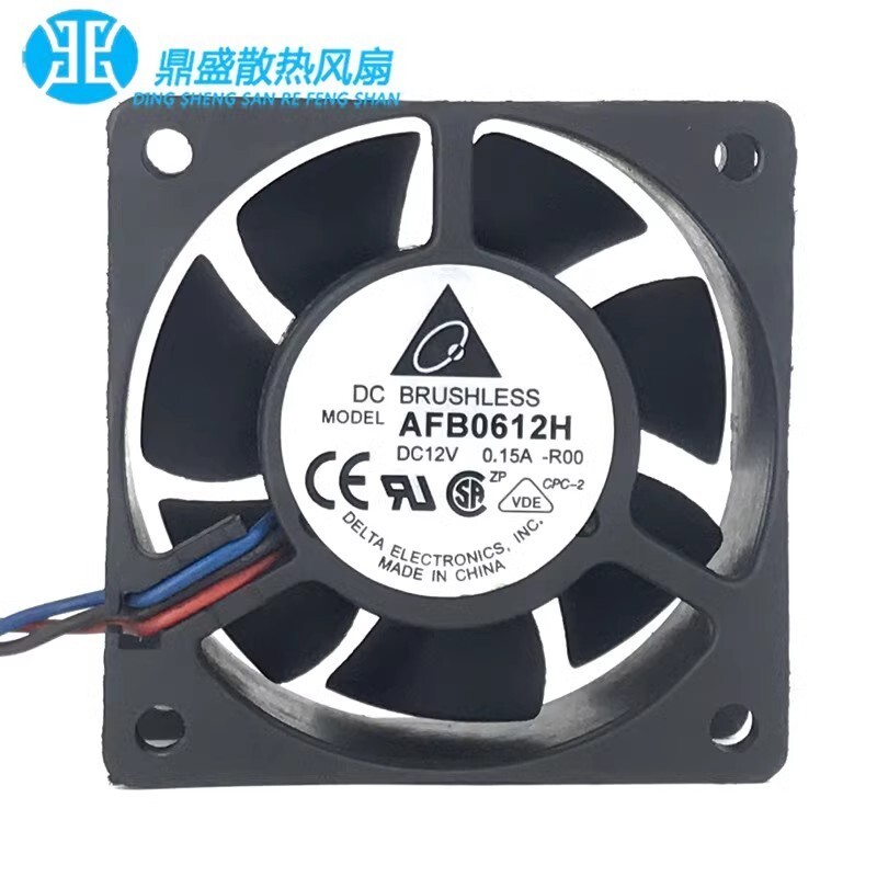 Delta AFB0612H 6025 DC12V 0.15A 3-Wire Inverter Cooling Fan