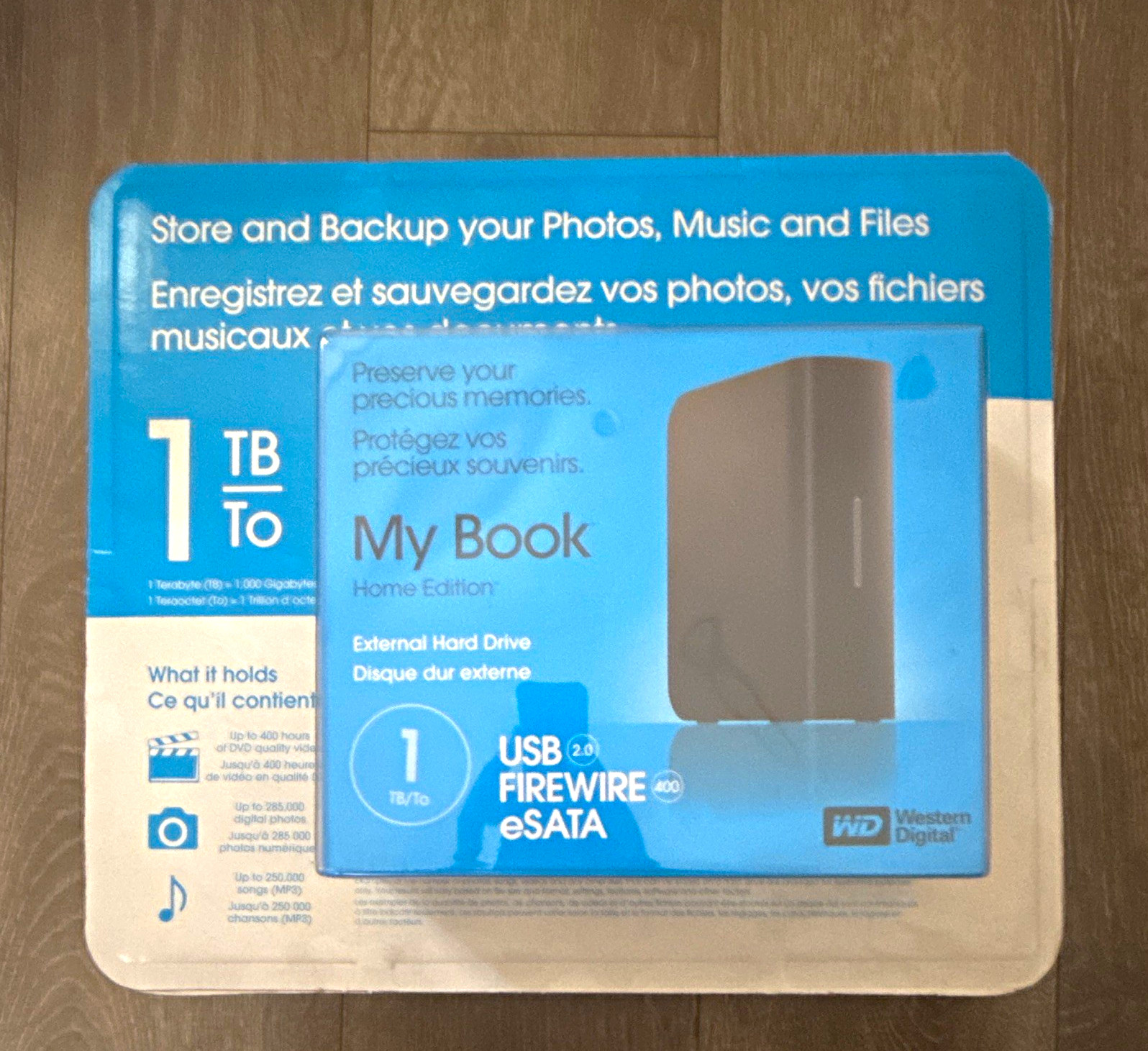 Western Digital My Book Home Edition 1TB External HDD USB 2.0/FireWire/eSATA
