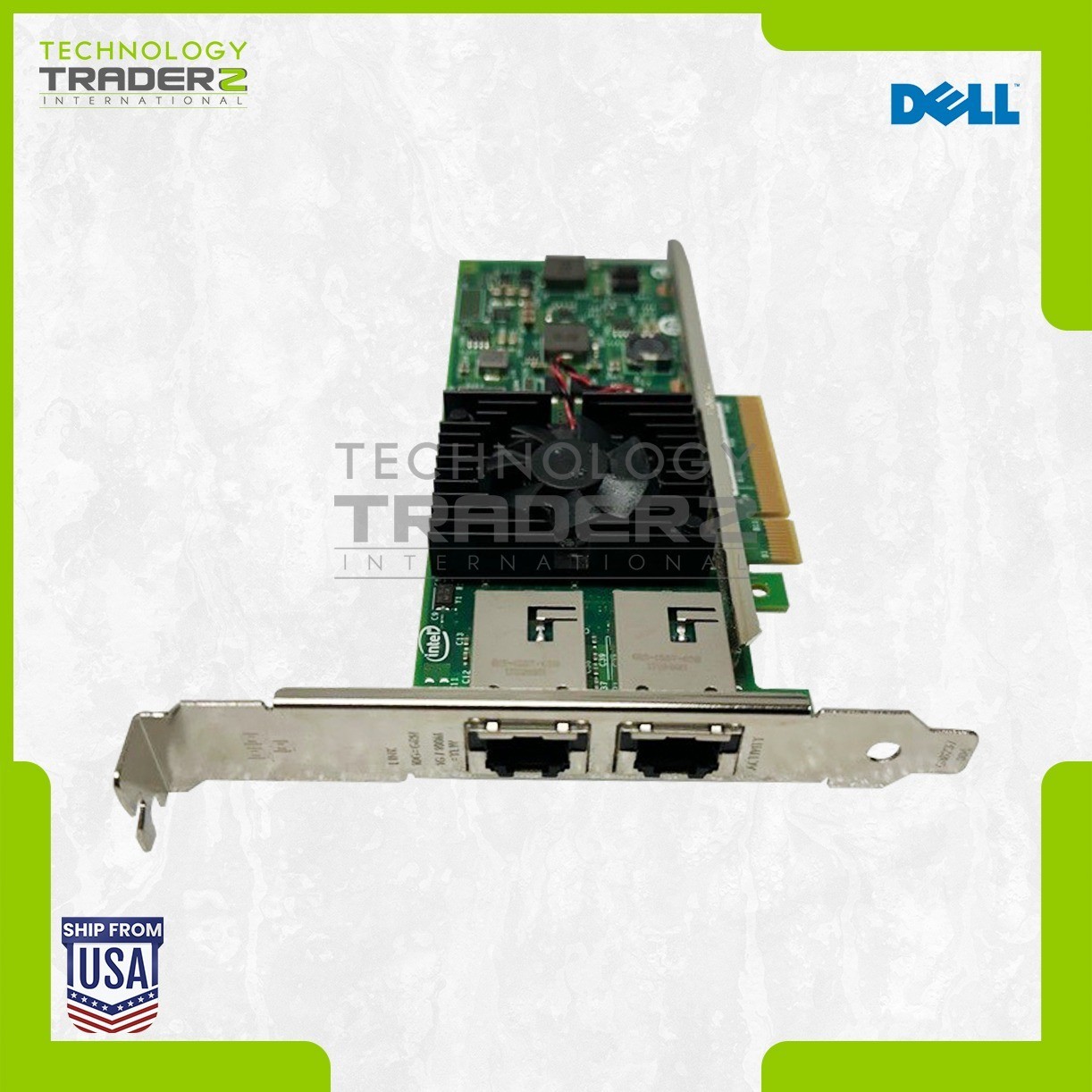 K7H46 Dell Intel X540-T2 2-Port 10Gbps Network Adapter 0K7H46 W/ Long Bracket