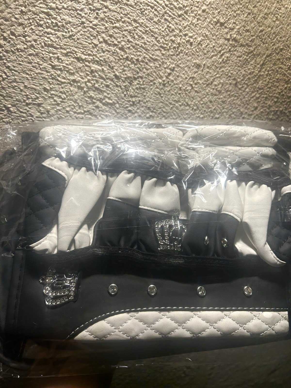 Black & White Coach Quilted Faux Leather car accessories