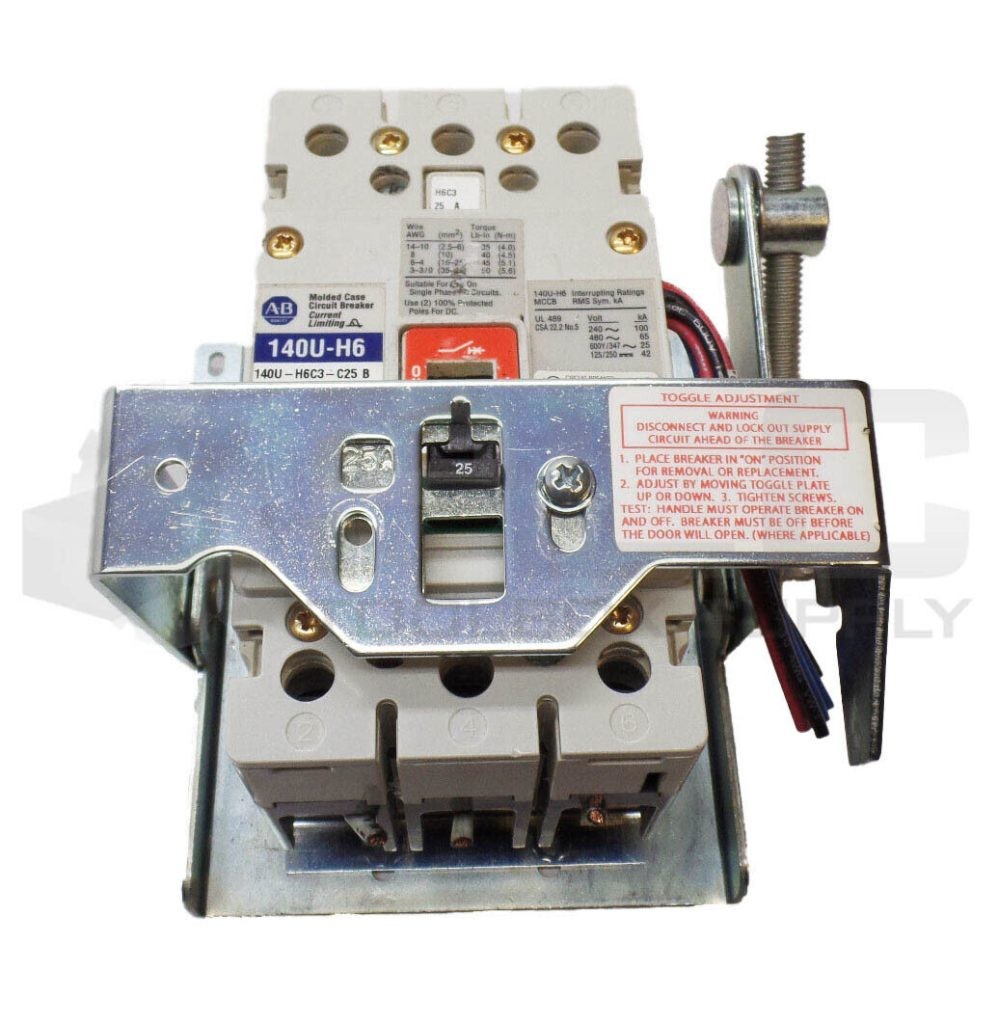 ALLEN BRADLEY 140U-H6C3-C25-B /B CIRCUIT BREAKER W/ 140U-H6 W/ 1494V-M41 /A