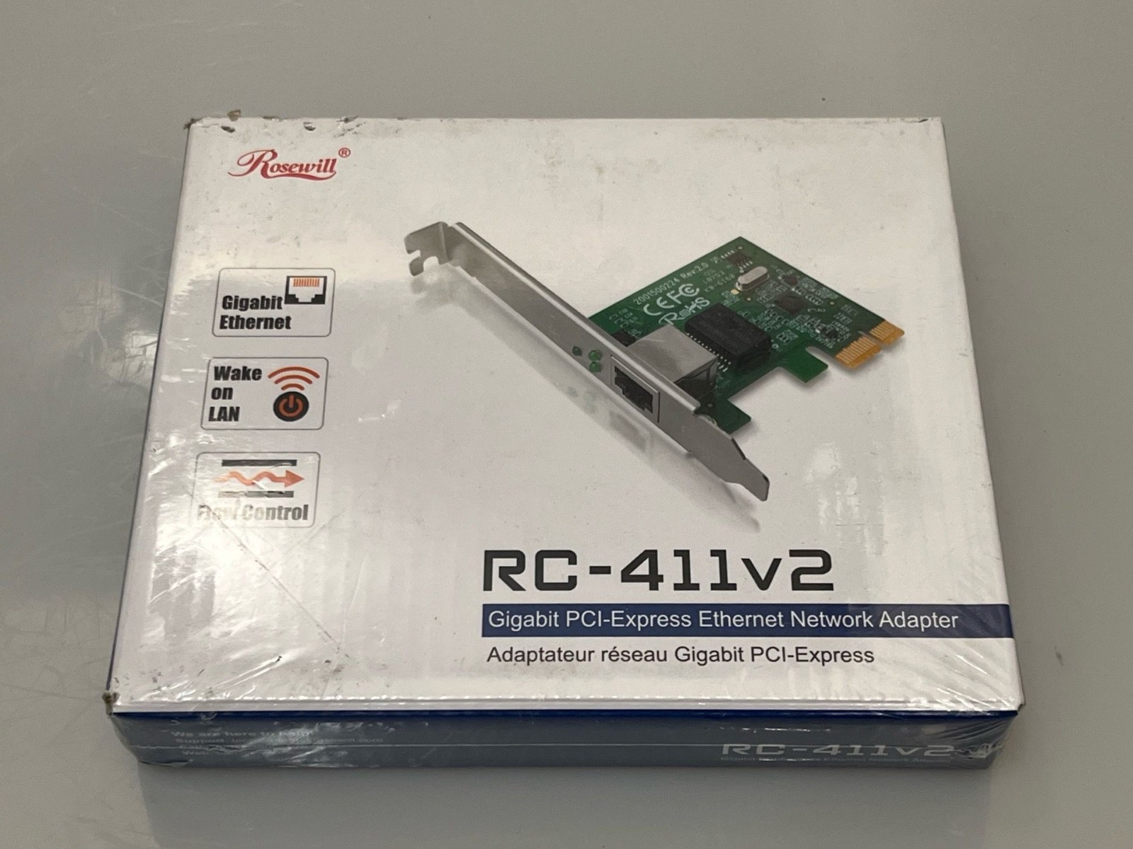 Rosewill Gigabit PCI Express Ethernet RJ45 Network Adapter RC-411v2 New Sealed