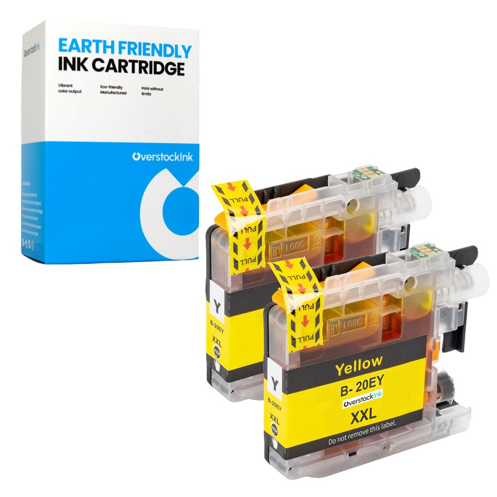 2PK Compatible OSI LC20EY Ink Cartridges XXL fits Brother MFC-J5920DW J775DW