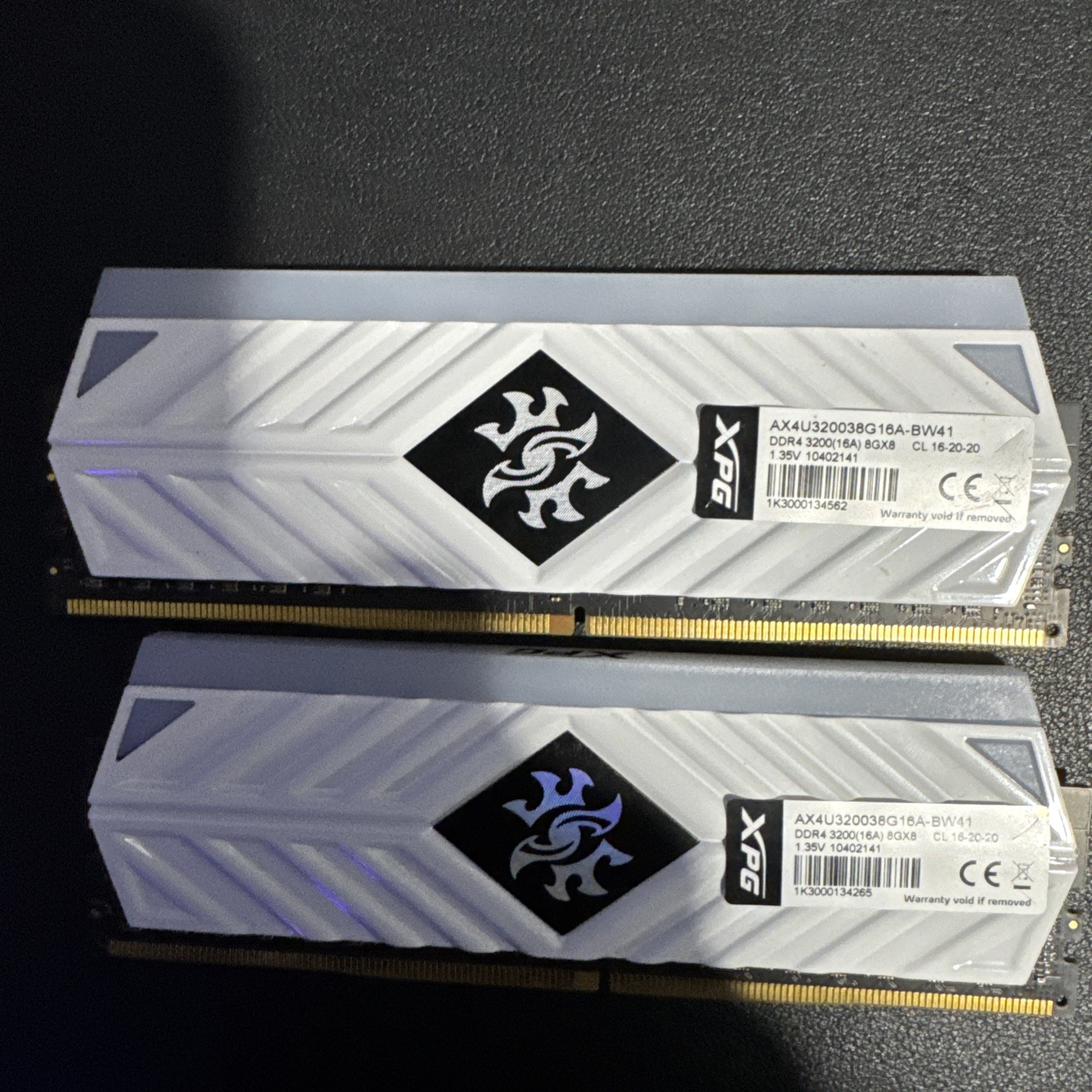 ADATA XPG SPECTRIX D41 16GB (2x8GB) DDR4 3200MHz RGB RAM (AX4U320038G16A-BW41)