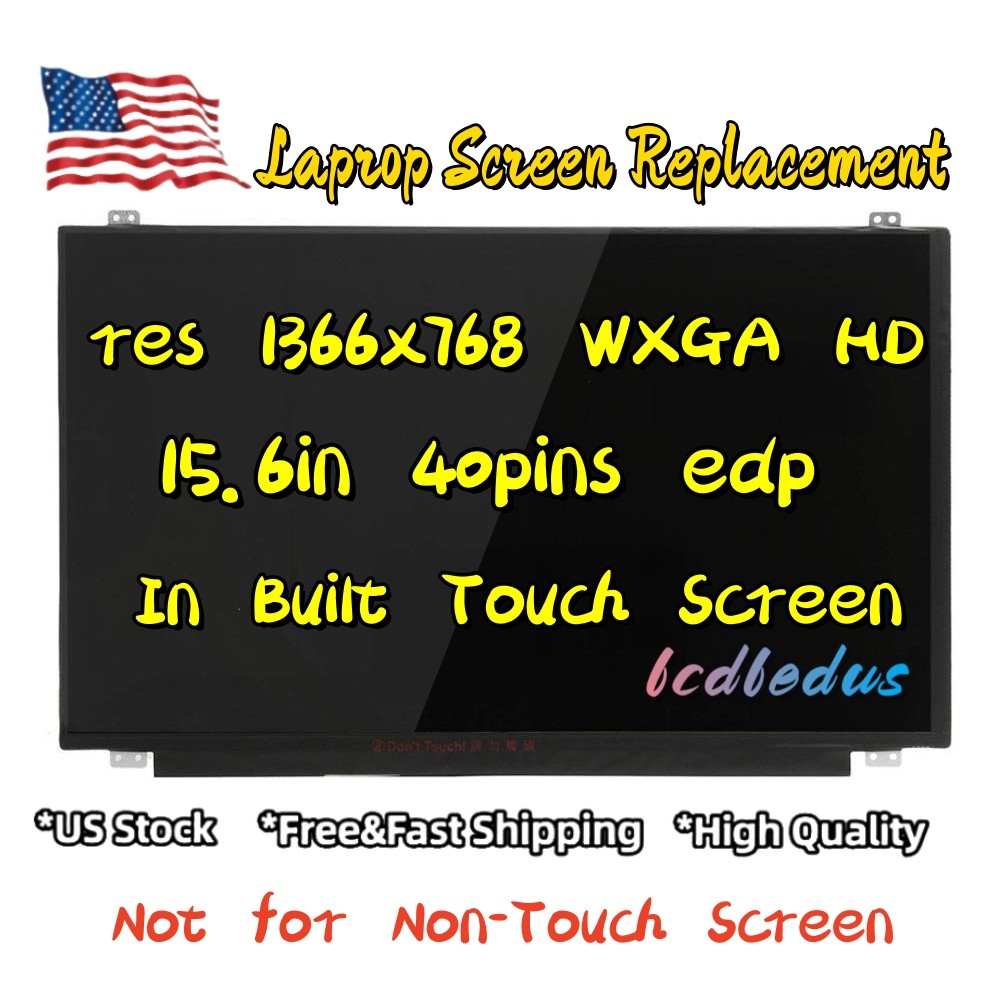 For HP 15-F337WM 15-F300 LCD Touch Screen 40pin HD Display Replacement LED 15.6"