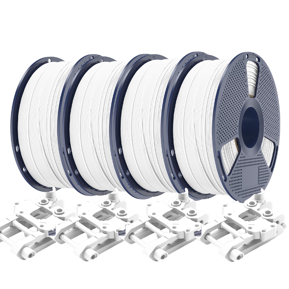 SUNLU 4x1KG ABS White Filament 1.75mm 3D Printer Filament ABS White 4KG Strong