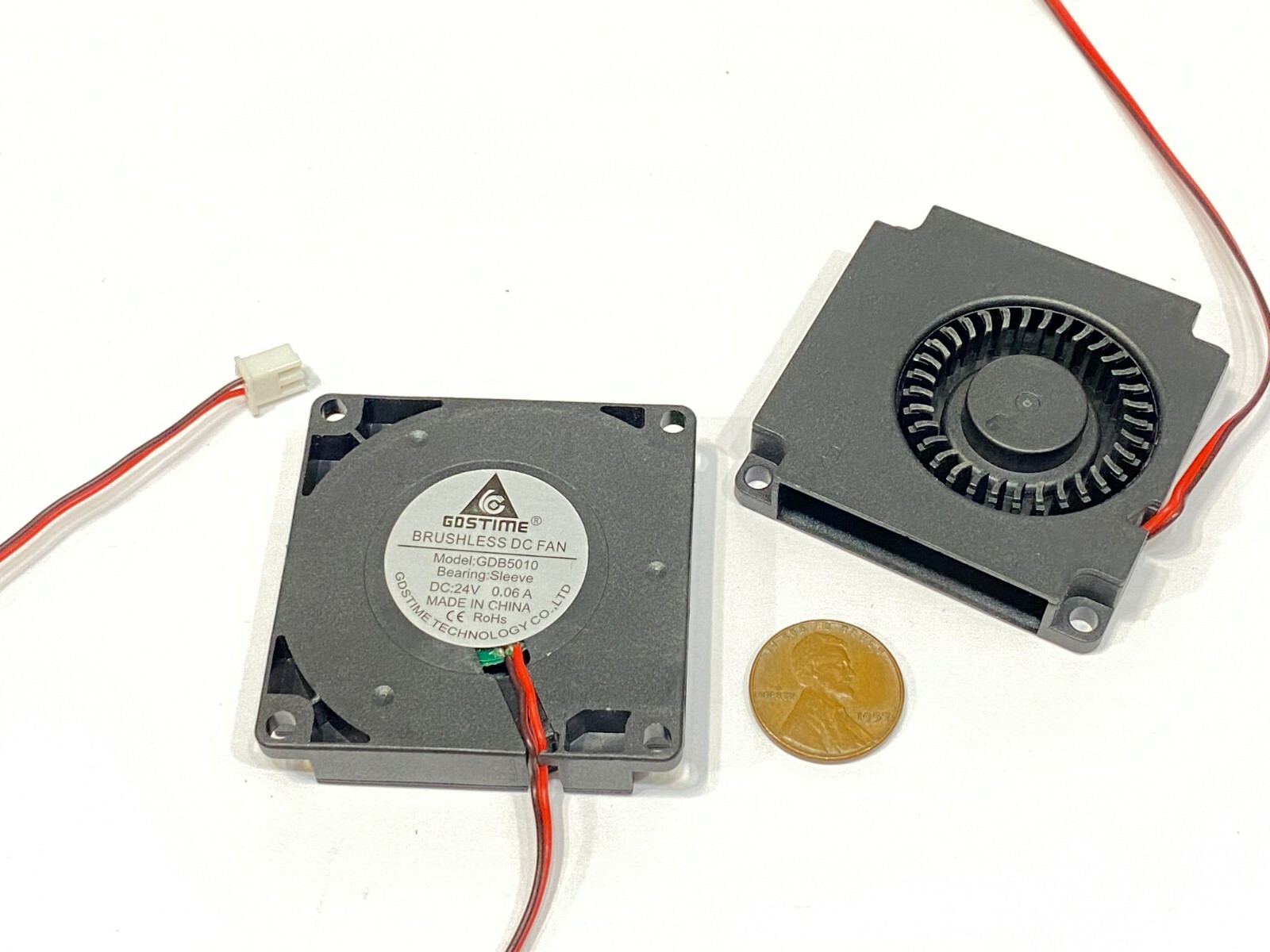 2 Pieces 24V Blower Fan 5010 3d printer ender cooling 50mm 2pin quite silent E32