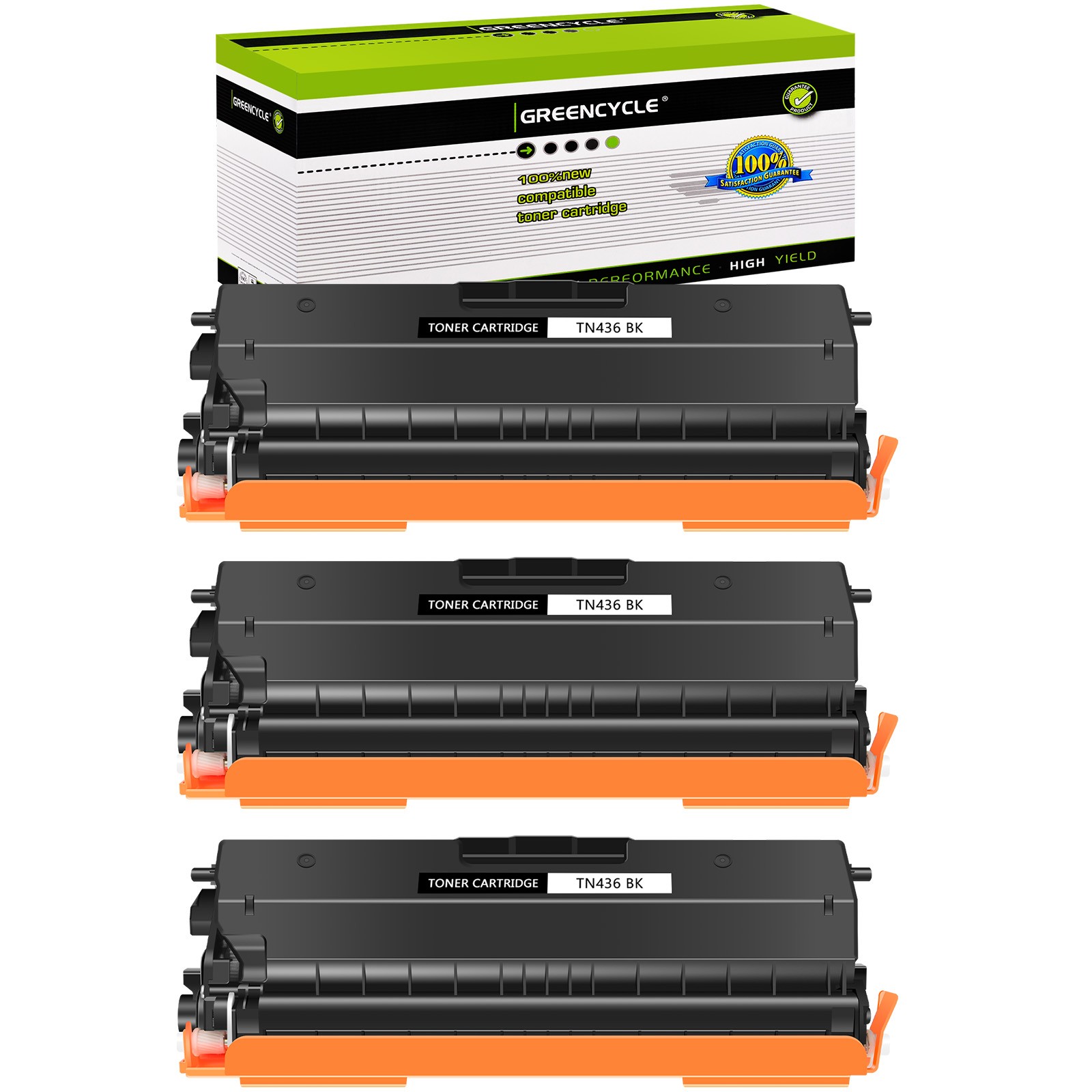 3PK TN-436 Black Toner Cartridge TN436BK Fit For Brother HL-L8260CDW HL-L9310CDW