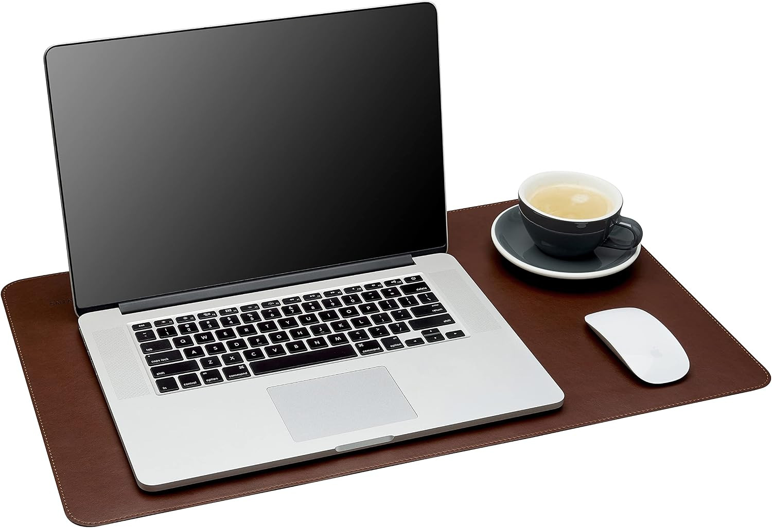 Desk Mat - Office Writing Desk Pad, Medium 24" X 14" Dark Brown, Gift Ready Eleg