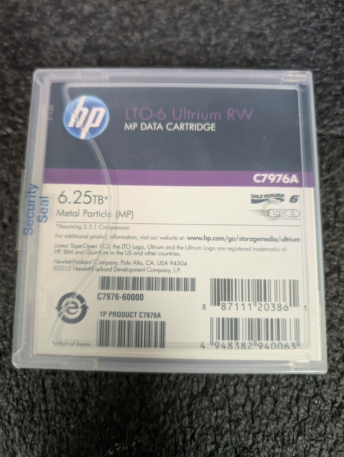 Lot of 10 HP C7976A LTO-6 Ultrium Rewritable Magnetic Tape Cartridge