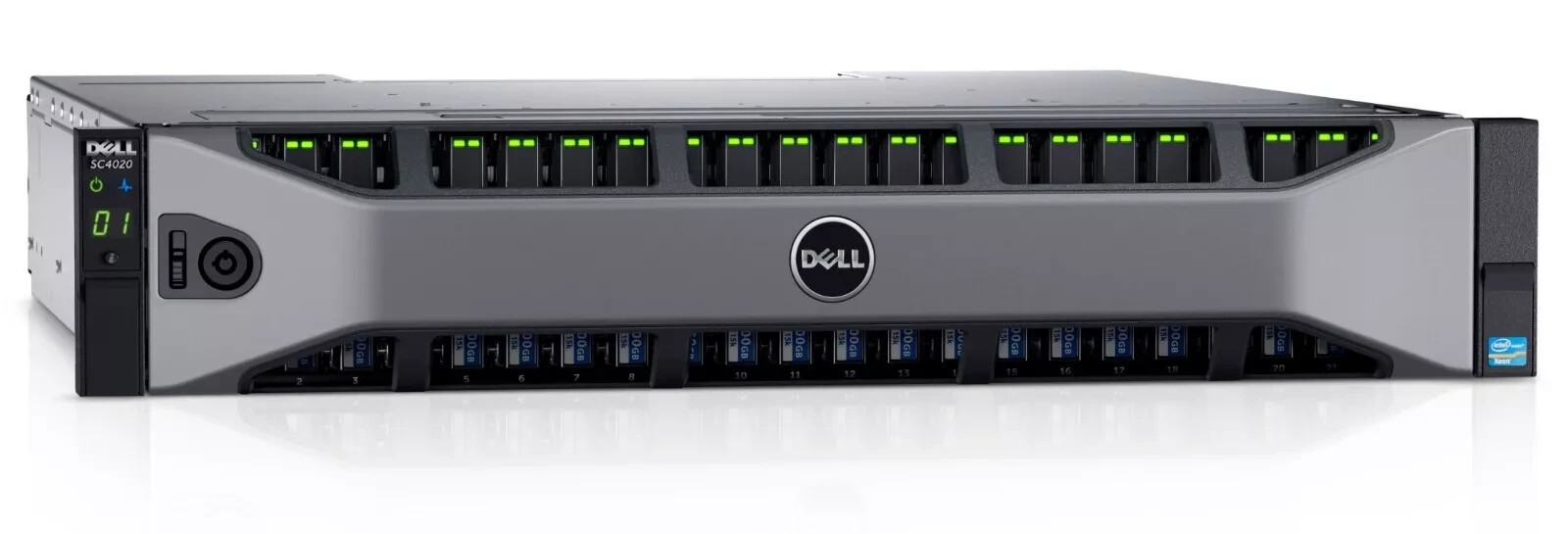 Dell Compellent SC4020F Storage Array 9x 1.92TB SSD 15x 1.8TB 10K HDD 2x 8G-FC-4