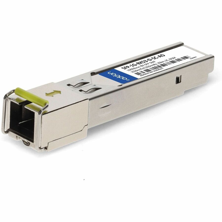 AddOn MSA and TAA 1000Base-BX SFP Transceiver SMF 1550nmTx/1310nmRx 20km SC DOM