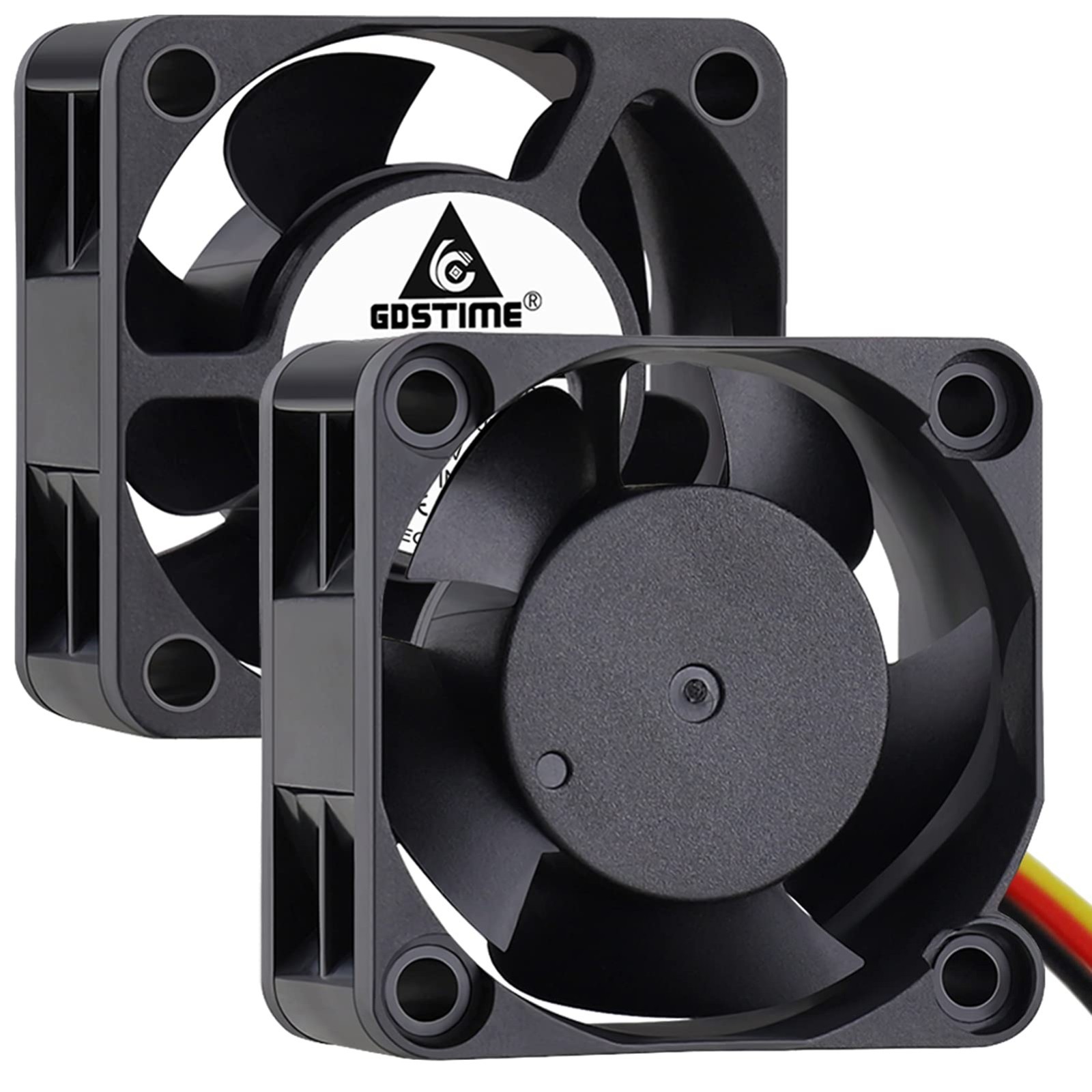 40mm DC Brushless CPU Cooler Fan 12V 3Pin - 2-Pack for DVR, NAS, Network Switche