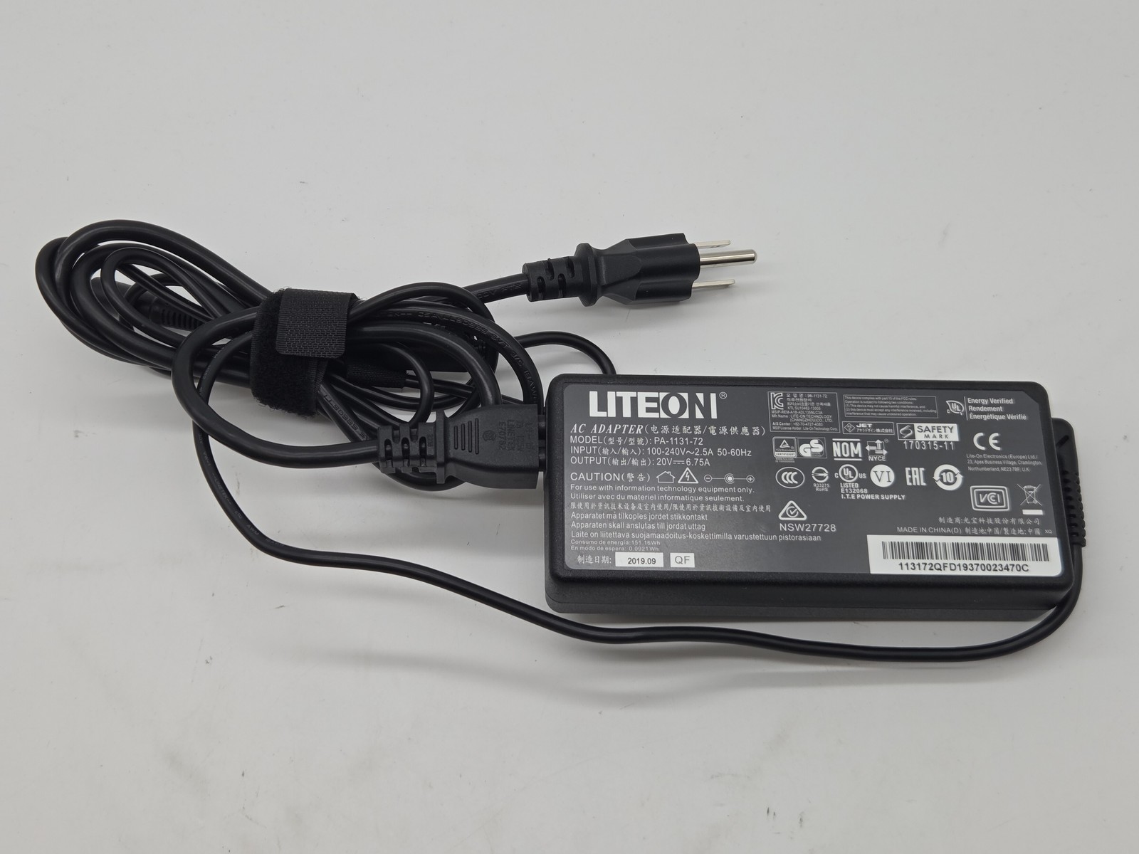 Genuine LITEON 20V 6.75A 135W AC Adapter PA-1131-72 Charger 7.4*5.0mm